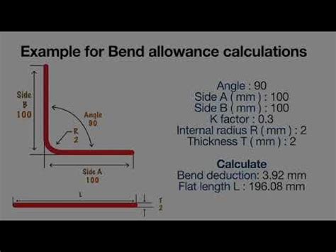 sheet metal bend formula|sheet metal bending allowance chart.